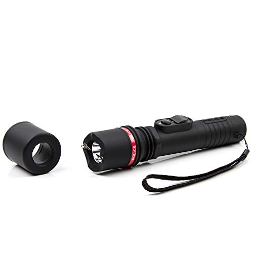 POLICE Stun Gun 305 - Rechargebale with LED Flashlight, Black