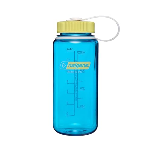 Image of Nalgene 16 oz Wide Mouth Water Bottle | Slim Cup Holder Size, BPA-Free, Durable & Leak Proof, Lightweight Travel Bottle, Blue Atoll