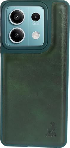 Image of AIBEX Shield Back Cover Case Compatible with Xiaomi Redmi Note 13 5G Back Cover | Flexible Vegan Leather | Full Camera Protection | Raised Edges | Super Soft-Touch | Bumper Case