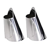 Mikinona 指プロテクターとナッツ殻むきツール ステンレス製調節可能フィンガーガード 豆 ピスタチオ 松の実の皮むきに対応 キッチン アウトドア向け保護補助用具 2個セット