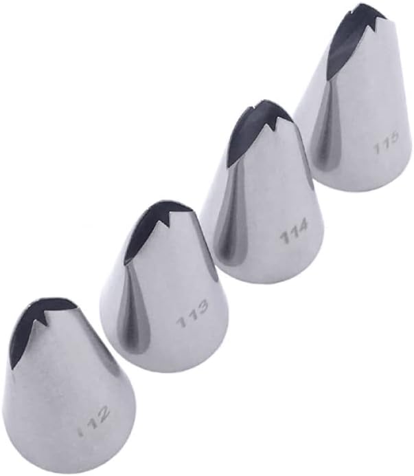 Cake 5 Pcs Medium Leaf Tips Stainless Steel Icing Piping Nozzles Cake Decorating Pastry Tip Sets Decorating