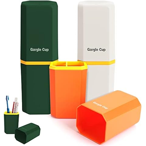 3 PCS Travel Toothbrush Cup Portable Dust-Proof Toothbrush Toothpaste Travel Holder Case Multi Functional Plastic Toothbrush Box for Travel Home Business Trip Camping (3 Colors) Cover
