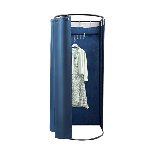 Cabina de Cambio Portátil Pop-Up, 78.7" Altura, Tienda de Privacidad con Cortina, Capacidad 66 lbs para Eventos, Camping, Fotografía (Azul) miniatura 1