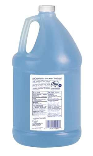 Image of Dial Antibacterial Defense Liquid Hand Soap + Aloe, Spring Water Scent, 1 Gallon Hand Soap Refill, Dermatologist-Tested, Gentle Formula