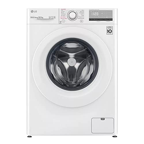 LG F14V13WHS - Lave-linge pose libre - Chargement frontal - 10.5kg - 1400 tr/min - Classe B - 73dB - Blanc
