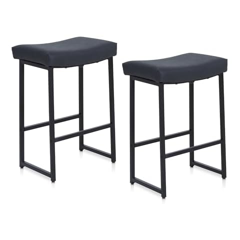 ALPHA HOME Backless Saddle Seat Bar Stools Cover