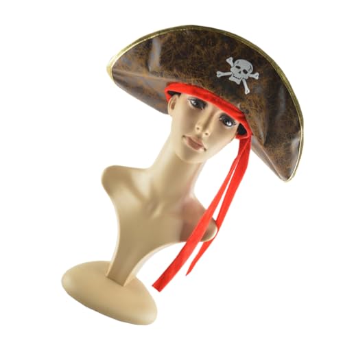 KOMBIUDA 1Pc Pirate Hat with Dreadlocks Wig Set for Halloween Party Masquerade and Pirate Costume Accessories for Adults Pirate Party Supplies