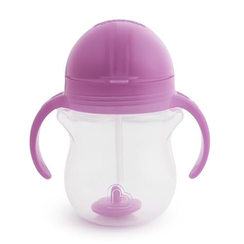 Image of Munchkin Click Lock Weighted Straw Cup, 7 Ounce, Orange, Pack of 1