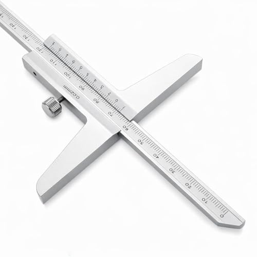 KATSU Jauge de Profondeur 0-200mm 0,02mm Précision Métrique Jauge de Profondeur Pied à Coulisse Vernier de Outil de Mesure 401172