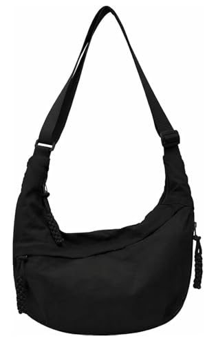 Image of WildHorn Travel Crossbody Crescent Bag for Women | Over-Shoulder Half Moon Sling Purse with Zipper | Unisex Chest Bag & Waist Bag for Daily Travel Use