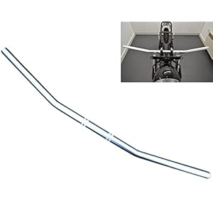 Guidon Moto Résistance Barre 7/8″ 22mm Pour Streetfighter Scrambler Vélo Personnalisé Plat Tracker Flotteur – Argent