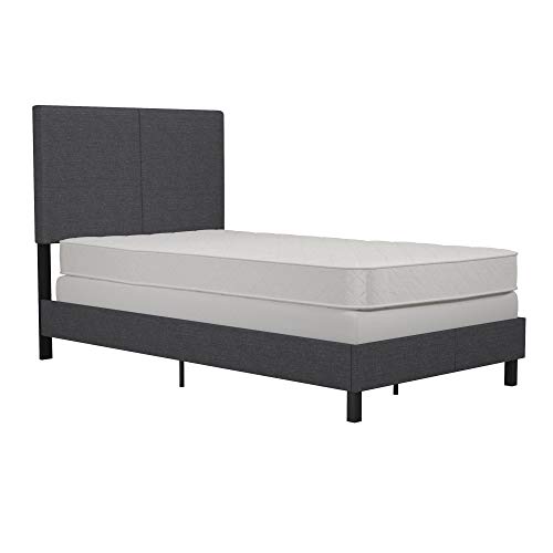 DHP Janford Upholstered Bed, Gray Linen, Twin