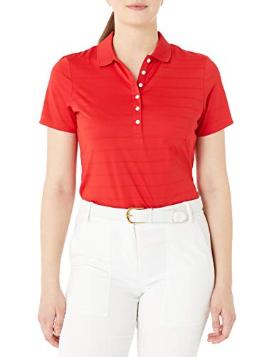 Callaway Women's Short Sleeve Opti-Dri Stretch Performance Golf Polo Shirt, Moisture-Wicking, Textured (Available in Plus), Salsa, Large - image 1