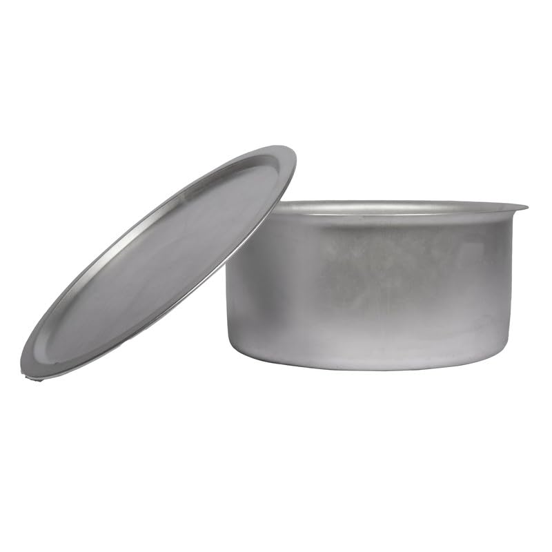 Everbright Aluminium Medium Gauge Large Tope Cooking Pot with Lid for Commercial Use - Kitchen Heavy Duty Tapeli/Patila/Bhagona Cookware, 36 cm