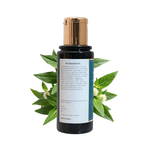 Image of Ayurvedic Hair Oil for Hair Growth & Hair Fall Control | 100% Natural Herbal Oil with Bhringraj, Amla, Brahmi, Neem, Hibiscus & Cold Pressed Oils | Anti-Dandruff, Nourishing & Non-Sticky - 50ml /100ml /200ml (50 ML)