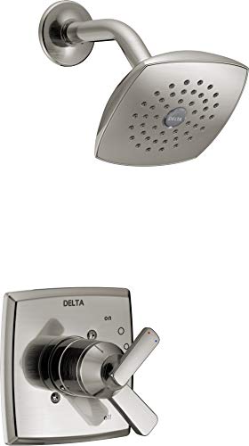 Image of Delta Faucet Ashlyn 17 Series Dual-Handle Shower Faucet, Shower Trim Kit with Single-Spray Touch-Clean Shower Head, Stainless T17264-SS (Valve Not Included)
