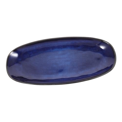 Plato de cerámica para sushi pequeño azul miniatura 1