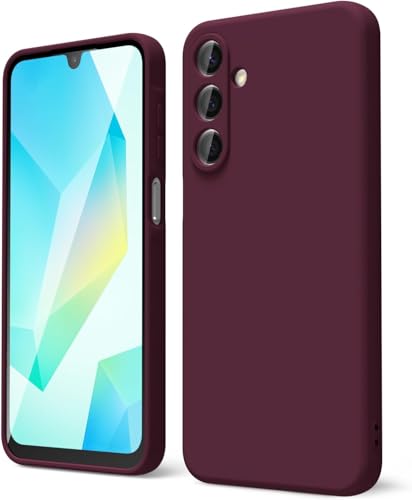 Image of DIZORO Microfiber Candy Case for Samsung M16 5g / F16 5g Smooth Touch Cushion Liquid Soft Silicone Gel Rubber Phone Cases Non-Slip Full Body Protective Shockproof Back Cover- Wine red