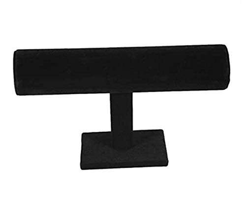 uministyle Schmuck-Organizer, Halterung für Kopfwickel, Armband, Halskette, Halter, Tisch, schwarz, für Ohrringe, Armbänder, Halsketten, Stirnband, Uhren, Perlenkette, Schal, Vitrine, Aufbewahrung Cover