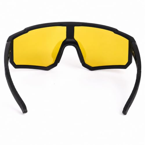 Image of Dervin One Piece Shield Sports Oversized Visor Polarized Sunglasses for Men Women, Outdoor Cricket Cycling Hiking Fishing Sunglasses