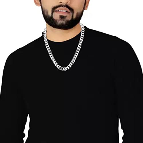 Fashion Frill Silver Chain For Men Silver Plated Chains For Boys Men Jewellery Silver Chain Mens Jewellery Necklace Chain 20 Inches