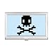 Summer Sail Priate Danger Skull Pixel Business Card Holder Case Pocket Box Wallet