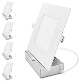 LUXRITE 6-Inch LED Recessed Light with J-Box,...