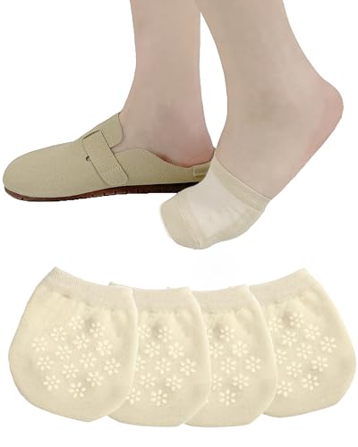 Toe Socks for Mules, Half Socks No Show Toe Toppers Covers for Women, Invisible Footies for Flat Clogs 4/6/8 pairs