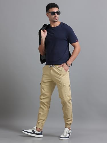 Image of U.S. Pitchers Mens Twill Laffer Cargo Joggers I 6 Pocket Utility Pants I Stylish Comfort Fit I 12 Colors I Sizes 30 to 38