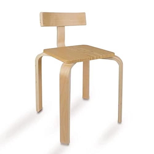 Kvipy Wooden Kids Chair, Bentwood Stool With Curved Backrest, 16Inch Solid Hardwood Chair, Stackable, For Dinning, Kitchen, Home, Garden, Living, Preschool And Kindergarten #TOP24