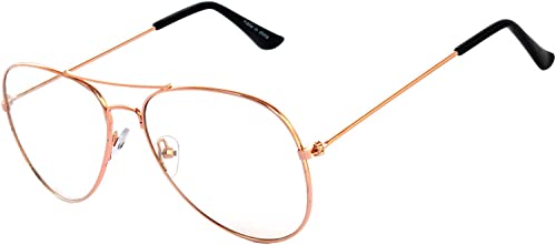 OWL Aviator Clear Lens Metal Sunglasses Men's Women's Non-Prescription 1 Pair, 3 Pairs2