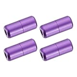uxcell 4Pcs Shoe Laces Buckle Lock Aluminum No Tie Shoelace Turnbuckle for Sneaker Casual Shoes, Purple