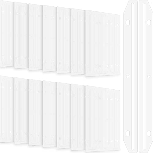 Fabbay Magazine Holders for Binders 3 Hole Punched Plastic Magazine Organizer Accessories 3 Ring Binder Insert Strips for File Book Paper Collector, Translucent White