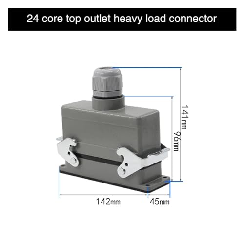 Conector impermeable industrial HDC-HE16 rectangular con pines de 16A 2