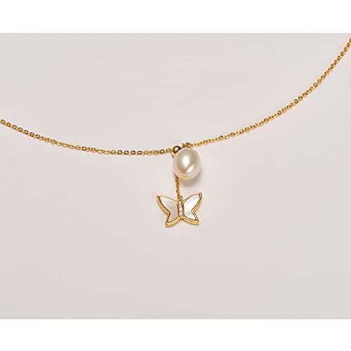 Chaîne pendentif perle eau douce ronde de qualité supérieure argent 925 - 3