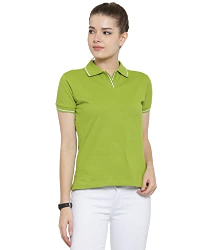 Image of Scott International Women's Regular Fit 100% Pure Organic Cotton Polo T-Shirt | Womens Polo Collar Neck T-Shirt | Cotton Plain Polo Neck Half Sleeve T-Shirt | Tshirts for Women