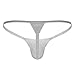 YONGHS Men's Sexy Low Rise Bulge Pouch Backless G-String Thong T-Back String Jockstrap Underwear Gray Large