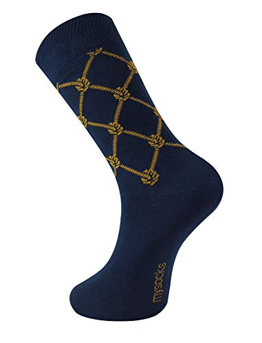 Image of Mysocks Unisex Extra Fine Combed Cotton Crew Socks |Colourful Designs | Seamless Toe | Make Your Steps Enjoyable