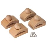 Classy Clamps Quilt Wall Hangers – 4 Small Wood Clips (Light Wood) and Screws for Wall Hangings - Wall Hanger for Quilts, Tapestry, Rugs and More