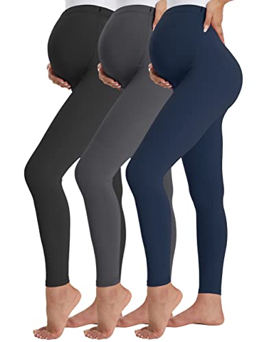 Women's Maternity Leggings over the Belly Pregnancy Active Wear Workout Yoga Tights Pants