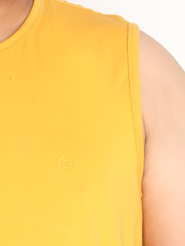 Image of CHKOKKO Men Cotton Regular Fit Tank Tops Sleeveless T-Shirt Gym Wear Vest Solid Stylish Round Neck Running Sando For Sports Workout Fitness & Casual Or Beach Wear