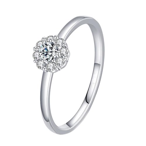Wycian Ring mit Gravur Beste Freunde Moissanite Ring Ehering Weißgold