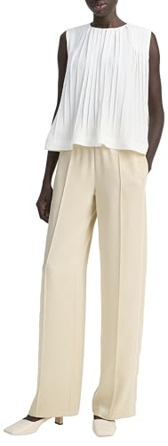 Vince Women's Mid Rise Side Strap Pull on Pant