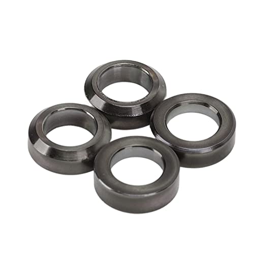 OUKENS 4pcs Bike Brake Caliper Spacer, Titanium Alloy Concave and Convex Mountain Bike Brake Caliper Washer,Bike Brake Screw Washer Spacer (Black)