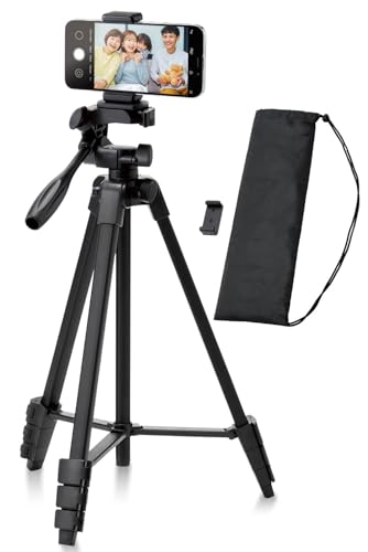 エレコム スマホ カメラ 三脚 3段階伸縮 最大長さ147cm 収納40cm 360度回転 スマホホルダー付き 収納ケース付き 持ち運び 【 iPhone An