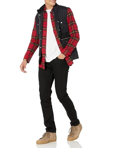 Image of Amazon Essentials Men's Regular Fit Long-Sleeve Flannel Shirt, Soft Brushed Cotton, Lightweight yet Warm