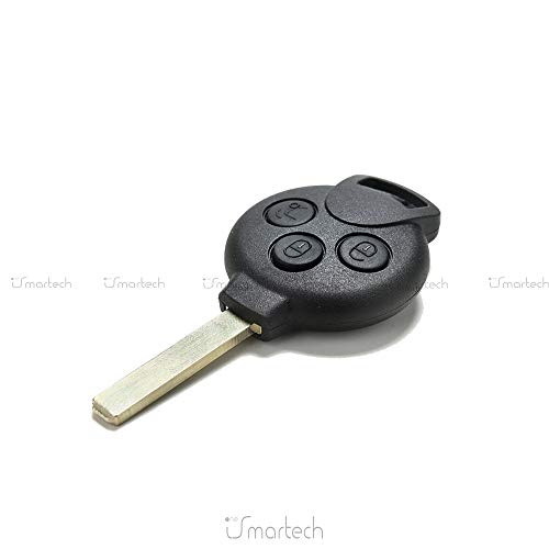 1neiSmartech Guscio Concha 3 Teclas Mando A Distancia Para Smart Fortwo 450 Forfour 451 Roadster Hoja)