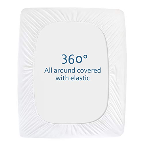 Queen Mattress Pad Cover Waterproof, Quilted Fitted Queen Mattress Protector With Ultra Soft & Absorbent Surface And Deep Pocket To 14 Inch, Stain Protection #TOP4