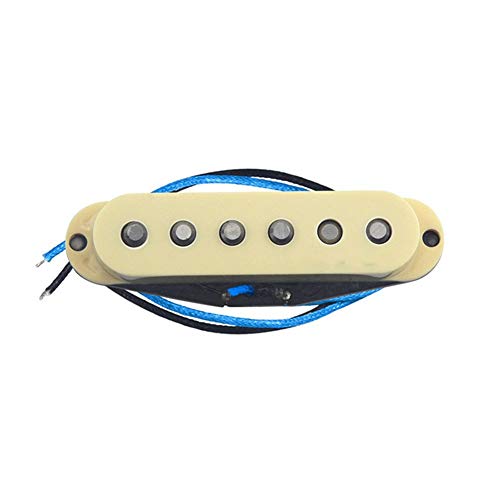 楽器アクセサリー エレキギターのピックアップシングルコイルセットのシングルリングダブルシングルダブルネックマニュアルピックアップアクセサリー (Color : Yellow)