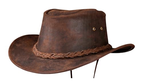 Leather Cowboy hat Also Worn as Outback hat Western Vintage Australian Hats for Men & Women X-Large